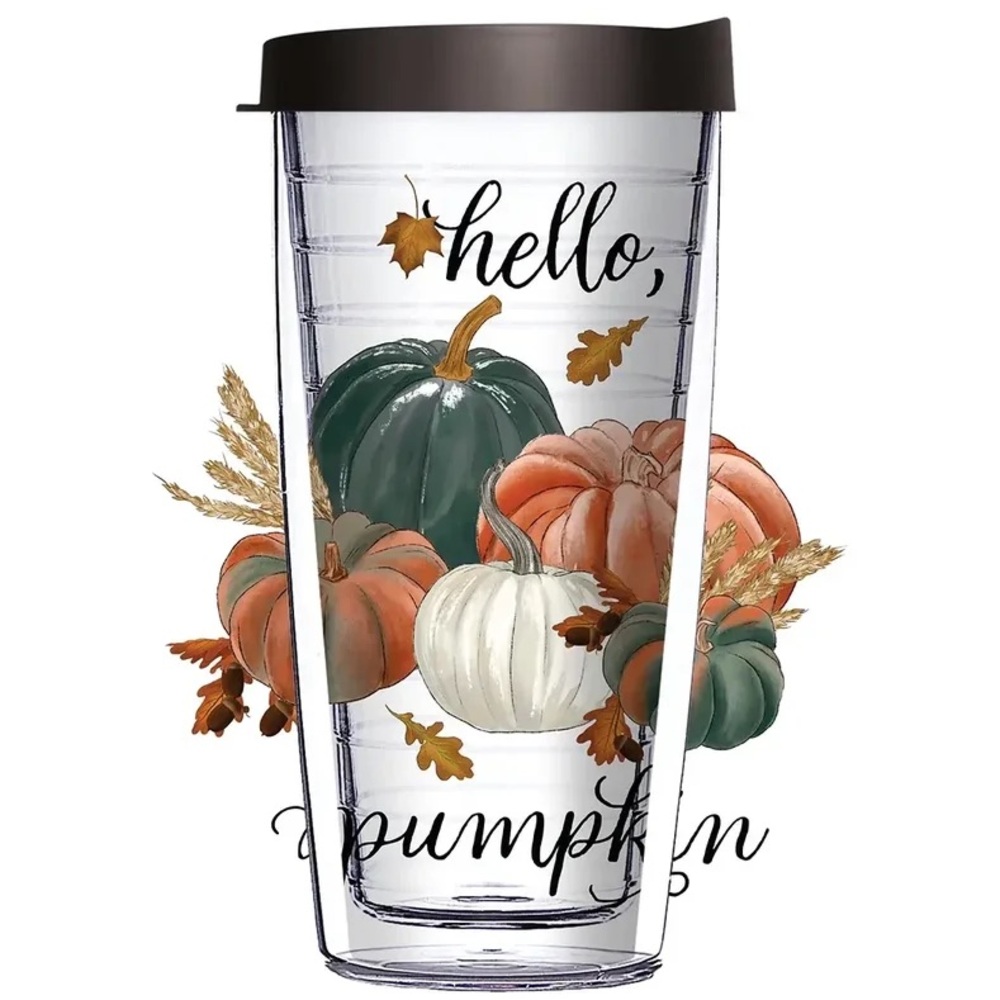 New free heart Hello Pumpkin Tumbler 22oz